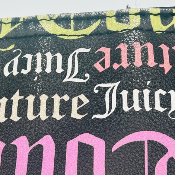 Y2K Juicy Couture Purse Black & Multi Color JUICY COUTURE ALL OVER PRINT VTG - Picture 11 of 11
